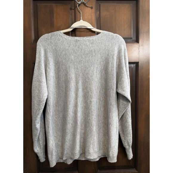 Bianco & Blu | Wool Cashmere Silk Italian Made Sweater Women’s Gray - sz Large - Picture 5 of 6